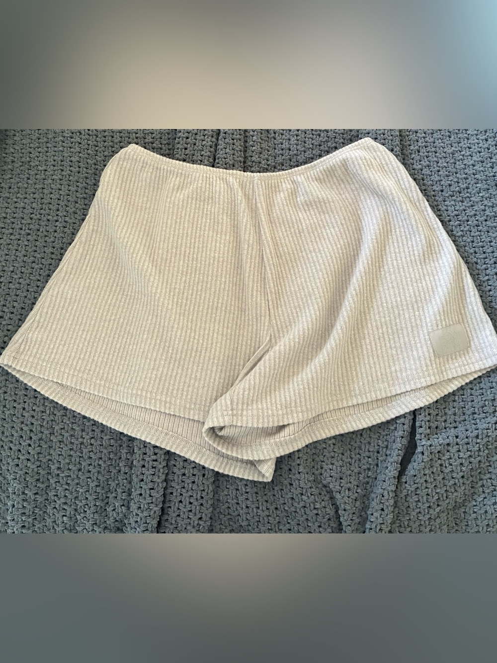 Foxy Kind Ribbed Lounge Shorts Heather Gray Soft Cozy